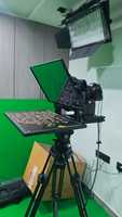 Téléprompteur de studio GTS-19 pouces pour usage en salle de presse/diffusion, écran haute luminosité, cadre en aluminium robuste / entrées VGA