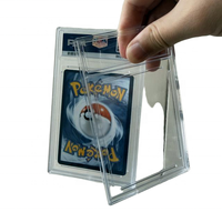 Support magnétique 35pt pour cartes, soudé par ultrasons, pour cartes gradées, étuis de rangement pour cartes à collectionner, support de présentation pour cartes Pokémon et cartes sportives gradées