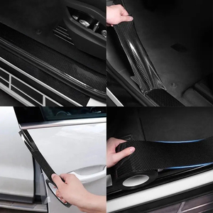 Adhesivo impermeable de <span class=keywords><strong>vinilo</strong></span> de fibra de carbono 5D, Adhesivo de cinta de fibra de carbono negro adecuado <span class=keywords><strong>para</strong></span> automóviles, motocicletas - Product Image 4