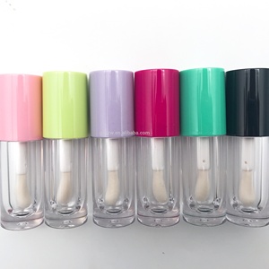 5 Ml Big Brush Lip Gloss Packaging Foot-shaped Lip Glaze Container Empty Lip Gloss Tubes Transparent Cosmetic Lipstick 50 Pcs