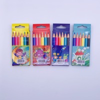 Lot de 6 crayons de couleur en bois pour enfants, ensemble de peinture artistique en gros