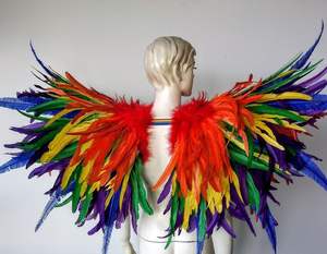 Schöne Feder Engel Flügel für Weihnachts feier Kostüm Cosplay Tanz Bühnenshow Karneval Halloween Festliches Dekor - Product Image 4