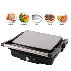 Opens 180-Degree Gourmet Industrial Plus Sandwich Maker Floating Hinge Fits All Foods Contact Press Grill
