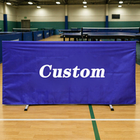 Barrera de Tenis de Mesa Rectangular de Tela Oxford 420D de Alta Calidad Zhuoling OEM, 75*140cm, con Logotipo Personalizado, Suave y Portátil para Estadio
