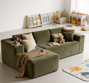Canapé modulaire trois places en velours côtelé Disian avec éponge compressée et emballage sous vide pour usage hôtelier, livré en boîte, <span class=keywords><strong>lit</strong></span> canapé enfant - Product Image 5