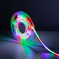 Bande LED COB Flexible RGBIC Haute Densité avec Contrôle USB à Distance, Intensité Variable, IP33, pour Usage Résidentiel et Commercial Décoratif