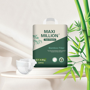 Miễn Phí Mẫu Dùng Một Lần Mềm Mại Thoáng Khí Trẻ Em Tã Tùy Chỉnh Thân Thiện Với Môi Phân Hủy Sinh Học Hữu Cơ Tre Bé Tã Panales - Product Image 1