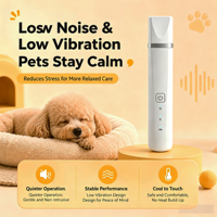 Lime à ongles électrique silencieuse et amortissante avec lumière LED pour chats et chiens