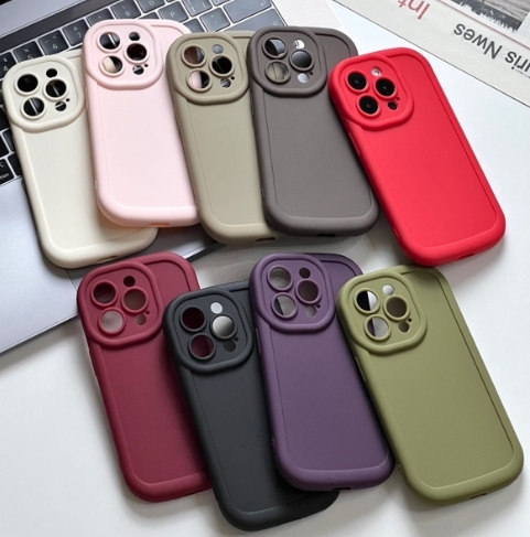 Factory Wholesale Solid Color Shockproof Soft Mobile Phone Case for iPhone XR XS 11 12 13 14 Plus 15 16 Promax Back Cover