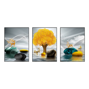 <span class=keywords><strong>Peinture</strong></span> sur toile décorative de luxe léger <span class=keywords><strong>pour</strong></span> <span class=keywords><strong>salon</strong></span>, motif paysage de cerf, art mural moderne <span class=keywords><strong>pour</strong></span> la maison - Product Image 6