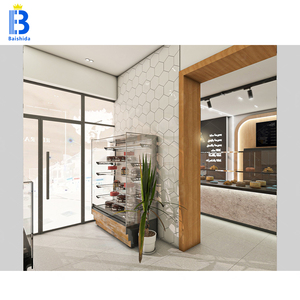 Présentoir à pain moderne en verre pour pâtisserie Mobilier d'ameublement et présentoir à gâteaux Vitrines de style moderne - Product Image 5