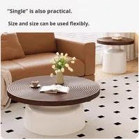Ensemble de tables basses modernes de luxe léger avec plateau en bois créatif pour salon, idéal pour petits appartements et appartements de présentation