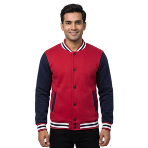 Veste universitaire d'hiver pour homme de haute qualité, noire unie, avec patch brodé personnalisé, en cuir lavé respirant - Product Image 1