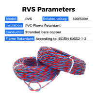 Câble torsadé RVS en PVC écologique de qualité supérieure 2*0.75mm²-2*4mm² avec âme rouge et noire CE ROHS pour le modèle TD RVS-01