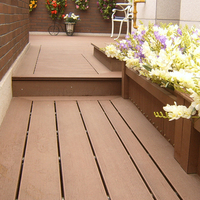 Planches de terrasse en composite extérieur imperméables en fibre, terrasse de jardin, plancher à emboîtement, WPC bois-plastique antidérapant, fabriqué en teck et en bambou