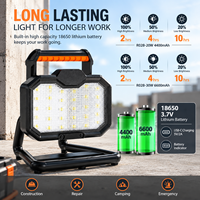 Tragbare Wiederaufladbare LED-Arbeitsleuchte Stativmontierbar USB-C Flutlicht für Bau Camping Notfallgebrauch