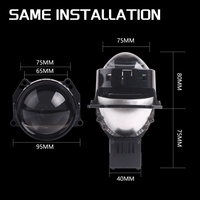 Nouveauté Sanvi A6L 3 pouces 72W 6000K Bi LED Laser Phare 12V Audi pour pièces de rechange d'importation