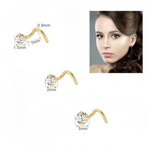 Ensemble de 23 bijoux pour piercing au nez en acier inoxydable avec pierres en zircon, idéal pour un cadeau - Product Image 4