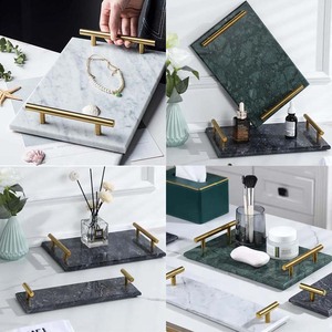 ถาดหินอ่อนลายทางสไตล์นอร์ดิก XUANHUI สำหรับจัดเก็บเครื่องประดับ ตกแต่งบ้าน โรงแรม ห้องน้ำ สไตล์โมเดิร์น มินิมอล - Product Image 2