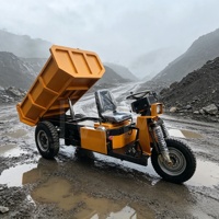 Mini-dumper électrique haute durabilité avec essieu à insertion directe, camion benne minier antidérapant pour le transport minier
