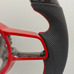 Volante de fibra de carbono forjado rojo personalizado para <span class=keywords><strong>Porsche</strong></span> 718 Boxster Cayman 911 Carrera Cayenne GTS Macan Panamera <span class=keywords><strong>Turbo</strong></span> <span class=keywords><strong>S</strong></span> - Product Image 4