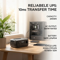 Estación de Energía Solar Portátil RIVER 3UPS 500W 512Wh, Inversor Lifepo4 de Onda Sinusoidal Pura, MPPT, Funciona con Panel Solar para Automóvil, Reino Unido/UE, 16.5 kg