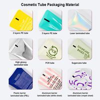 Tube d'emballage cosmétique en plastique noir 25ml/45ml avec protection solaire SPF35, revêtement brillant, estampage à chaud et tête de pompe longue