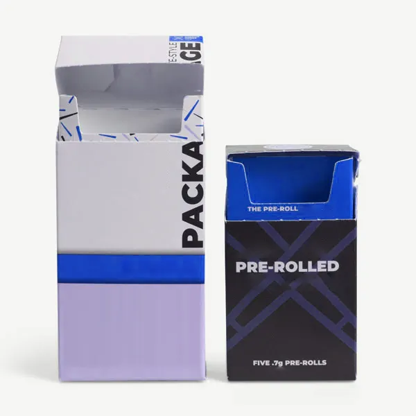 カスタムPre SmellProof生分解性ロールフラップ包装段ボールタバコ濃縮ボックス