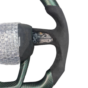 Volant <span class=keywords><strong>sport</strong></span> double D en fibre de carbone forgée vert mat argenté avec grip pour <span class=keywords><strong>Audi</strong></span> SQ7 TT A4 personnalisé - Product Image 6