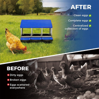 JH Mech - Tiroir de collecte d'œufs à double niveau et 8 compartiments, structure en acier galvanisé, nichoirs pour poules, œufs à roulement