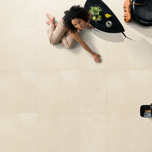 Vistaar 600x600mm Cinar Ivory Design Polished Porcelain Tile 9mm Thick 24x24 PGVT Export Quality Affordable Price - Product Image 1
