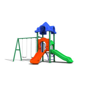 Terrain de jeux <span class=keywords><strong>maison</strong></span> extérieur attrayant, équipement <span class=keywords><strong>d</strong></span>'extérieur coulissant, balançoire en plastique - Product Image 3