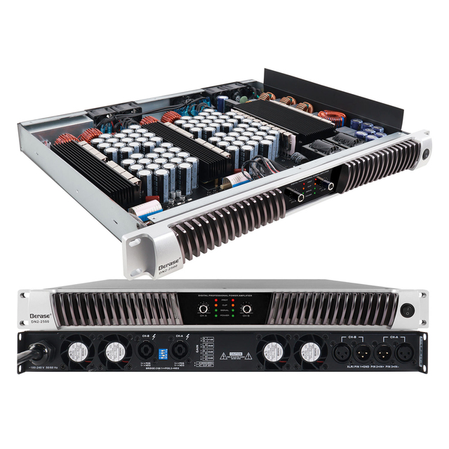 Professional Class D Digital Power Amplifier 1U Rack Mount High Power Dual Channel for KTV Stage and Home Theater System
