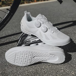 Men's Mesh Cycling Shoes Athletic Fit EVA Rubber Sole Solid Pattern Non Locking Clipless For Road Mountain Bike - Product Image 4