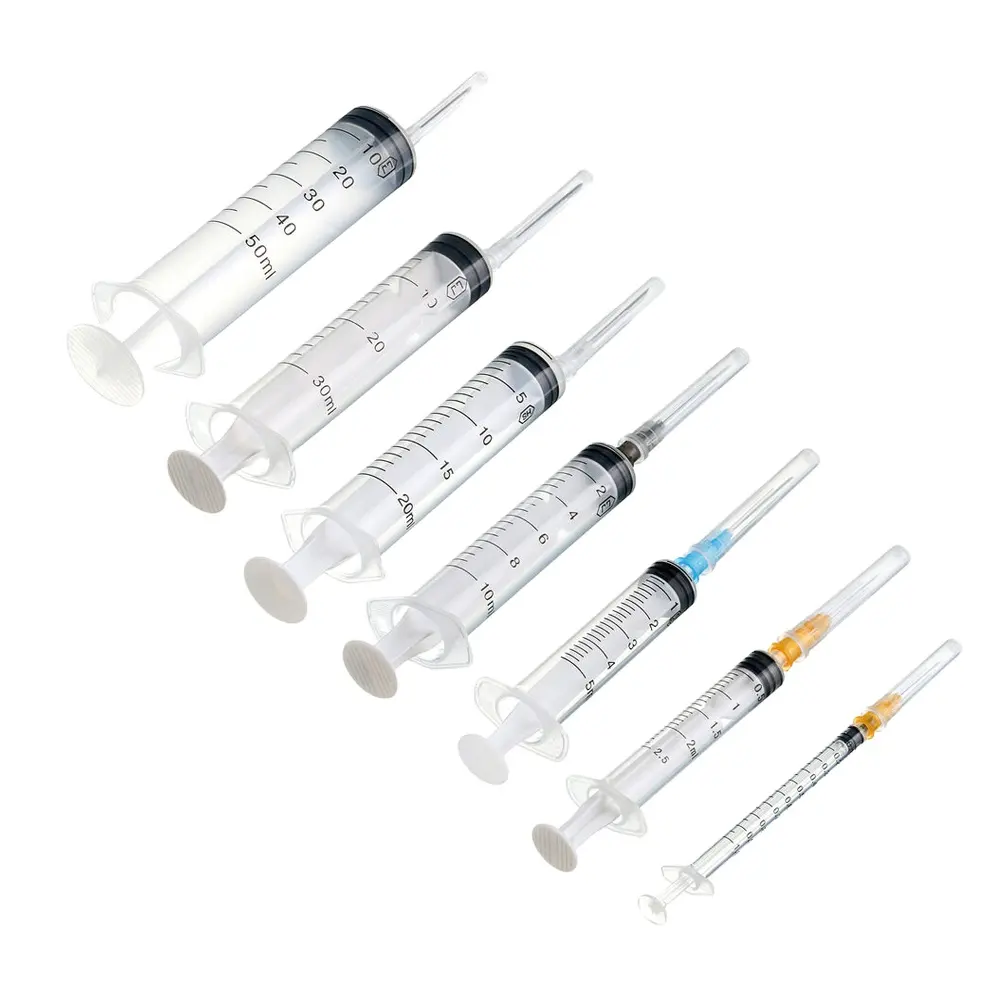 custom logo medical syringes and needles with 1 Piece/bag packaging