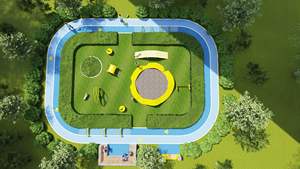 Tempat bermain luar ruangan profesional untuk anak anjing Area Gym anjing baja dengan taman anjing - Product Image 4