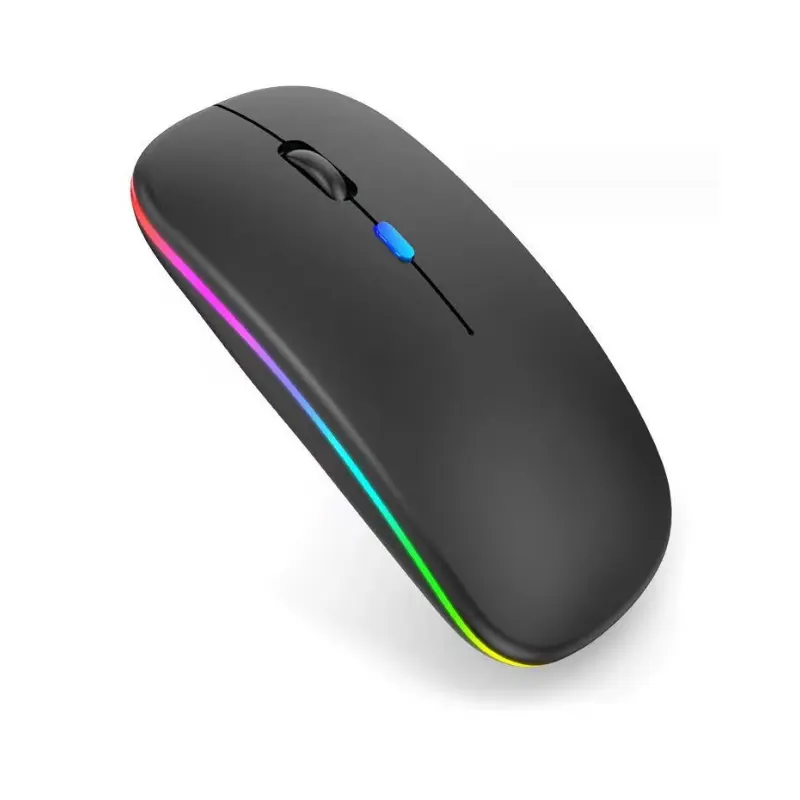 Mouse optik portabel ergonomis, Mouse optik nirkabel Mode ganda 2.4G bluetooth nirkabel dapat diisi ulang dengan penerima USB Nano