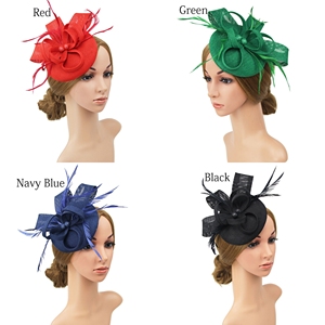 Cappello Fascinator con Piume da Donna per Cerimonie, Matrimoni e Feste - Accessorio per Capelli - Product Image 6