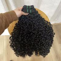 Vente en gros de mèches de cheveux bouclés Pixie très demandées, double épaisseur, cheveux vietnamiens avec closure, extensions de cheveux de 10 à 24 pouces