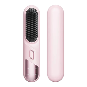 Mini lisseur de cheveux portable rechargeable par USB, peigne lisseur électrique <span class=keywords><strong>sans</strong></span> <span class=keywords><strong>fil</strong></span> pour la maison, lisseur de cheveux à ions négatifs PTC - Product Image 2