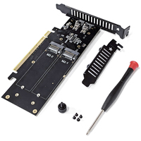 JEIFactory 4x NVMe PCIe 4,0 Tarjeta adaptadora 256Gbps X16 Bifurcación Compatible con RAID 0/1/5 para M.2 SSD HDD Enclosure Categoría de producto