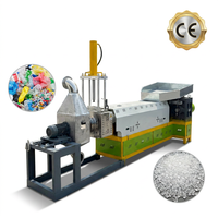 Granulateur plastique à vis simple à prix d'usine pour flocons rigides, matériaux concassés et films souples
