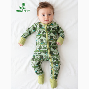 Miozing - Mono de Bebé con Lindo Estampado de Pepinillos, Proveedor de Ropa de Dormir <span class=keywords><strong>para</strong></span> Niños de Bambú OEM, Empaque Personalizado <span class=keywords><strong>para</strong></span> <span class=keywords><strong>Bebés</strong></span> - Product Image 1