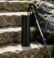 Bouteille d'eau isolée avec affichage de la température intelligente, bouteille d'eau à double paroi personnalisée, en acier inoxydable, isolée sous vide pour les voyages