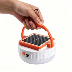 Lampe de camping solaire LED portable, rechargeable par USB, lampe d'urgence avec fonction de banque d'alimentation, lampe solaire suspendue étanche pour l'extérieur - Product Image 1