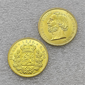 1850, 1851, 1853 Pays-Bas 20 Gulden - Pièces commémoratives de style antique <span class=keywords><strong>Willem</strong></span> III, cadeaux, décoration de la maison - Product Image 1