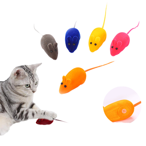 Vente en gros d'usine, couleur facultative, jouet sonore en peluche super doux de 13 cm avec doublure en maille, emballage en sac OPP pour jouets pour chats - Product Image 1