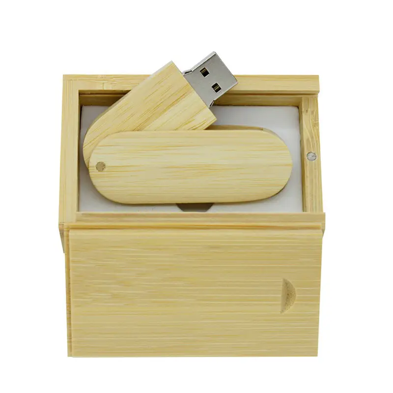 USB หน่วยความจําไม้ไผ่ 3.0 64GB 32 GB 16 GB 8GB 4GB คอมพิวเตอร์ Transcend Pendrive ไม้ USB แฟลชไดรฟ์หมุนพร้อมกล่อง