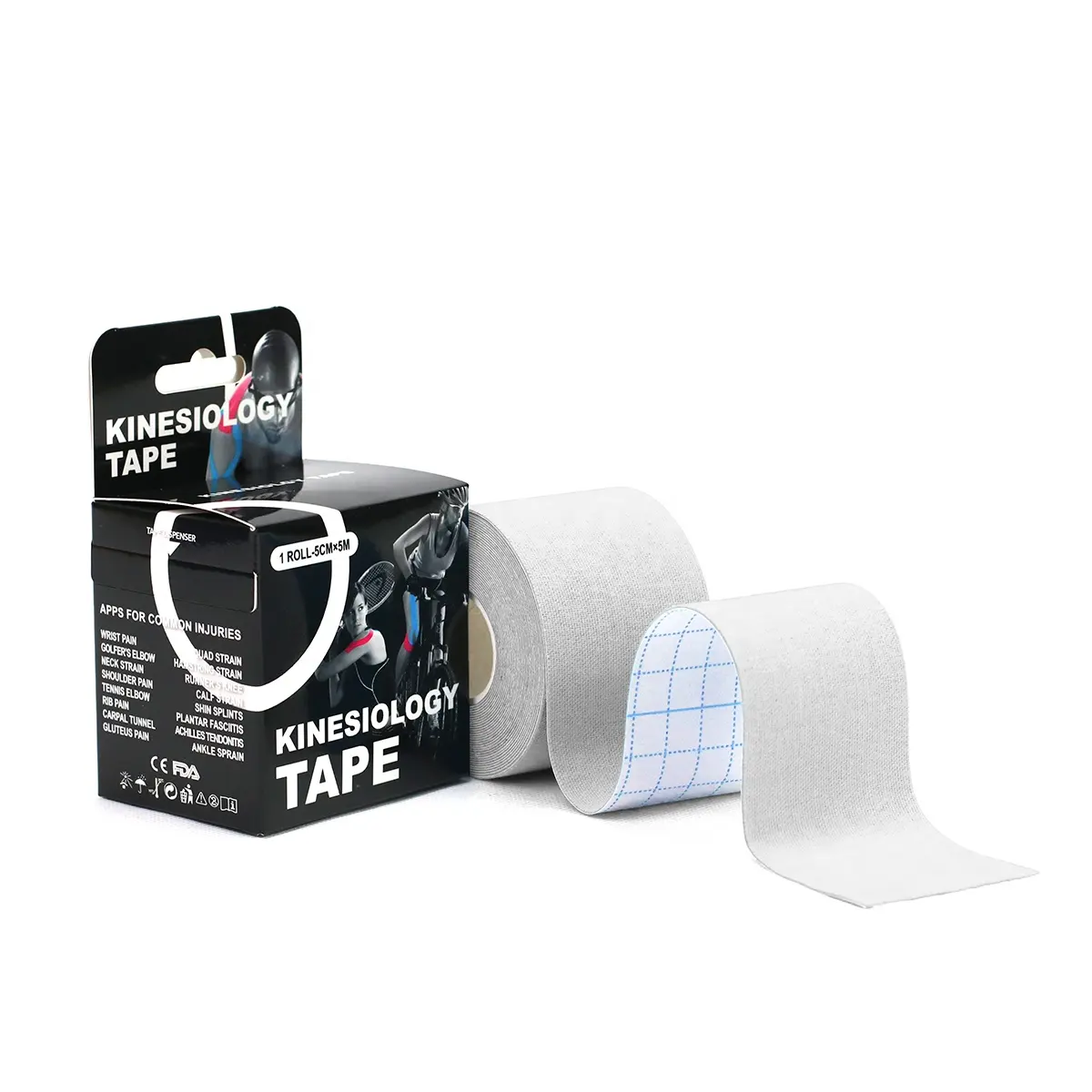 Venta al por mayor Muscle Kinesios Tape 5cm Entrenamiento Fútbol Césped Tape Sports Tape Custom Size Roll Kinesiology With Ce Aprobado