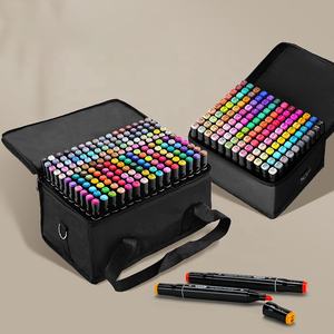 Profesyonel çizim kalemler sanat belirteçleri 24/60/80/100/120/168 renkler alkol bazlı mürekkep çift kafa sanat çizim işaretleyici - Product Image 1